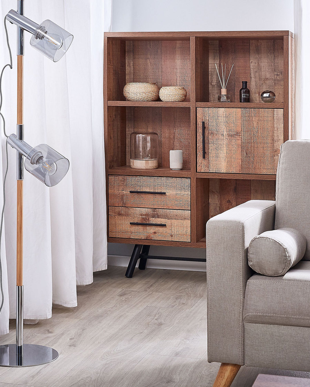 Shelving Unit 131 cm Brown Hiro