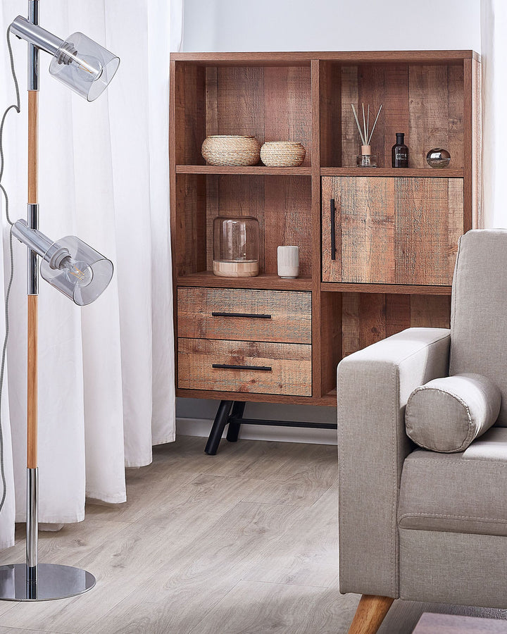 Shelving Unit 131 cm Brown Hiro
