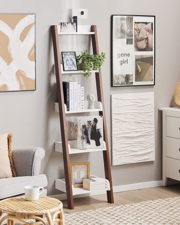 5 Tier Shelving Unit 166 cm Brown/ White Susan