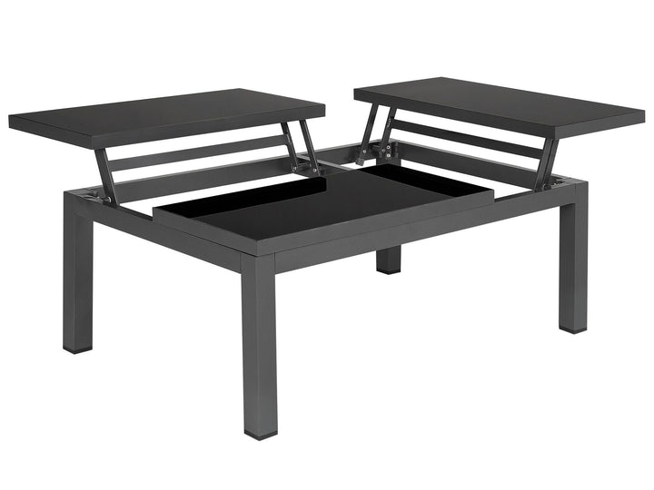 Forano Garden Corner Sofa with Table 6 Seater Metal Grey