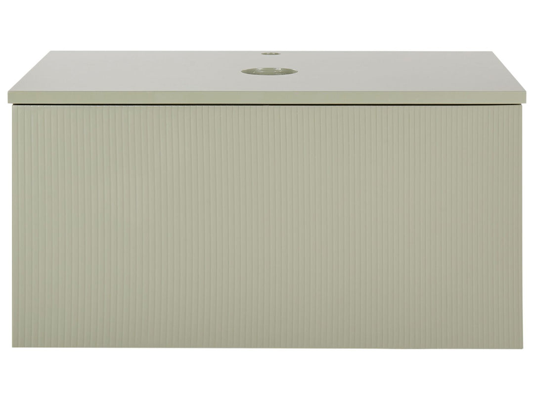 Wall Mounted Washbasin Cabinet 80 cm Light Green  Alzira