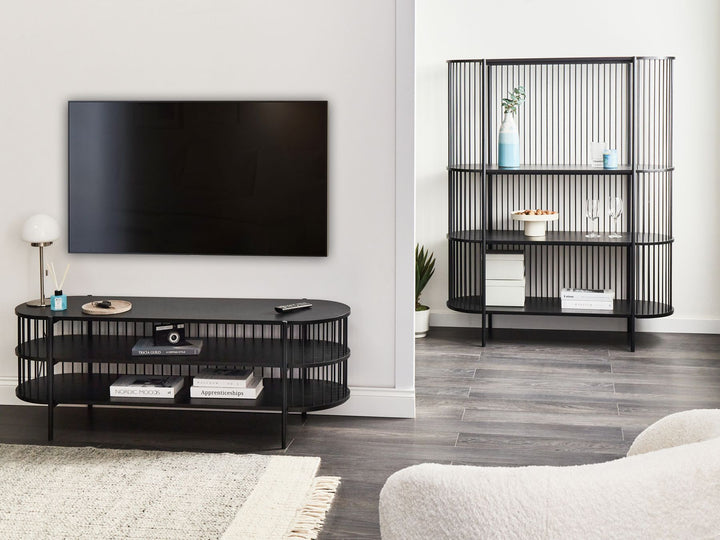 Birkin 3 Tier Shelving Unit 151 cm Black Birson