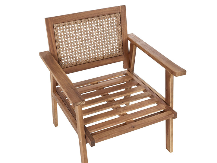 Arenella Garden Lounge Set with Table 4 Seater Certified Acacia Wood Light Beige