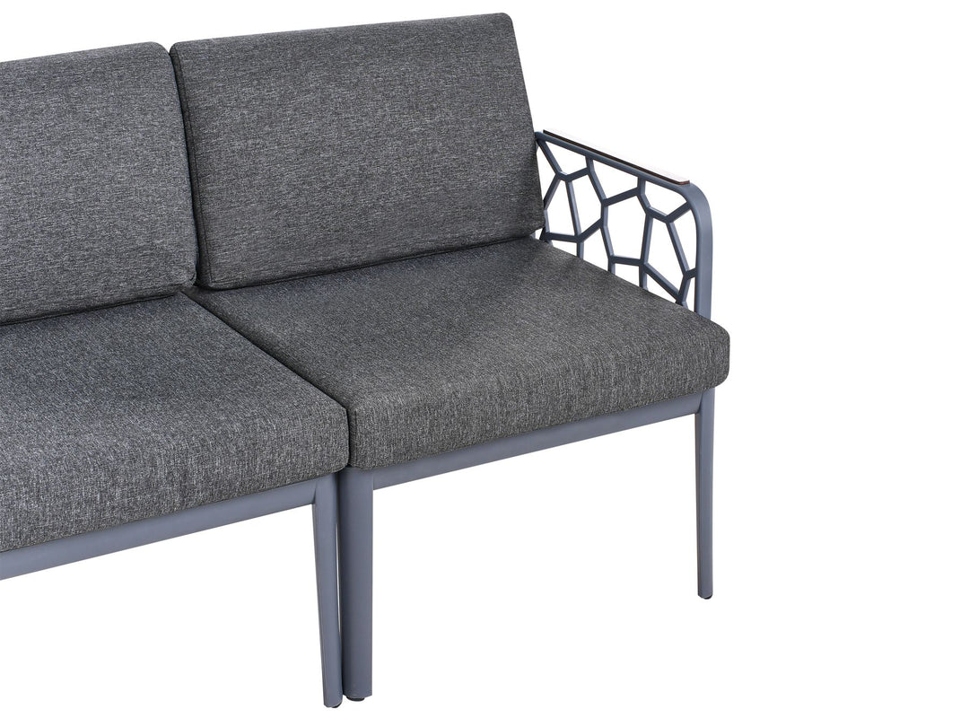 Eriche Garden Sofa Set 4 Seater Dark Grey
