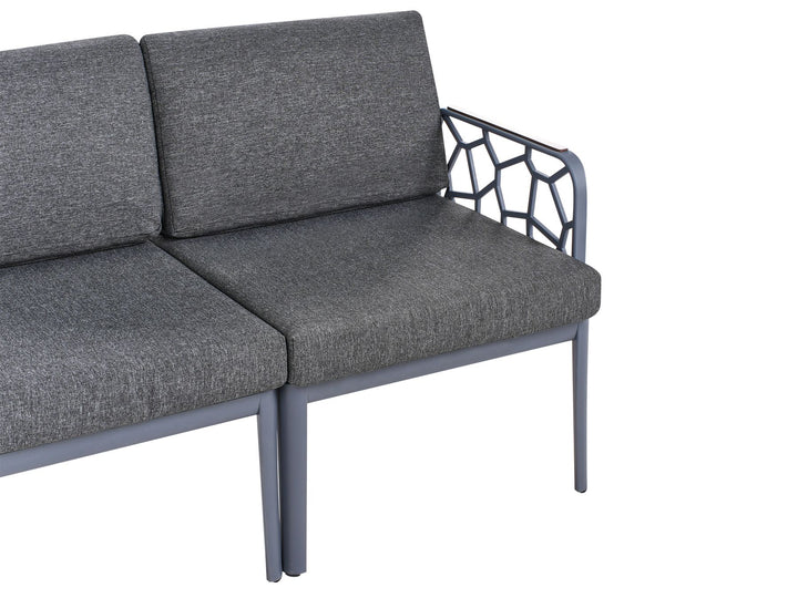 Eriche Garden Sofa Set 4 Seater Dark Grey