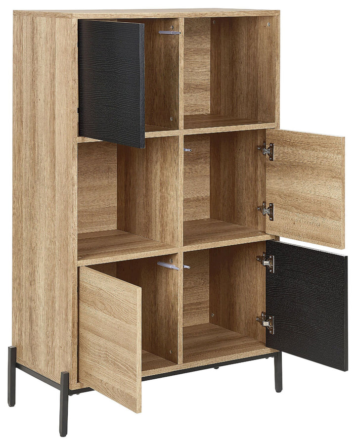Shelving Unit 135 cm Brown/ Black Moira