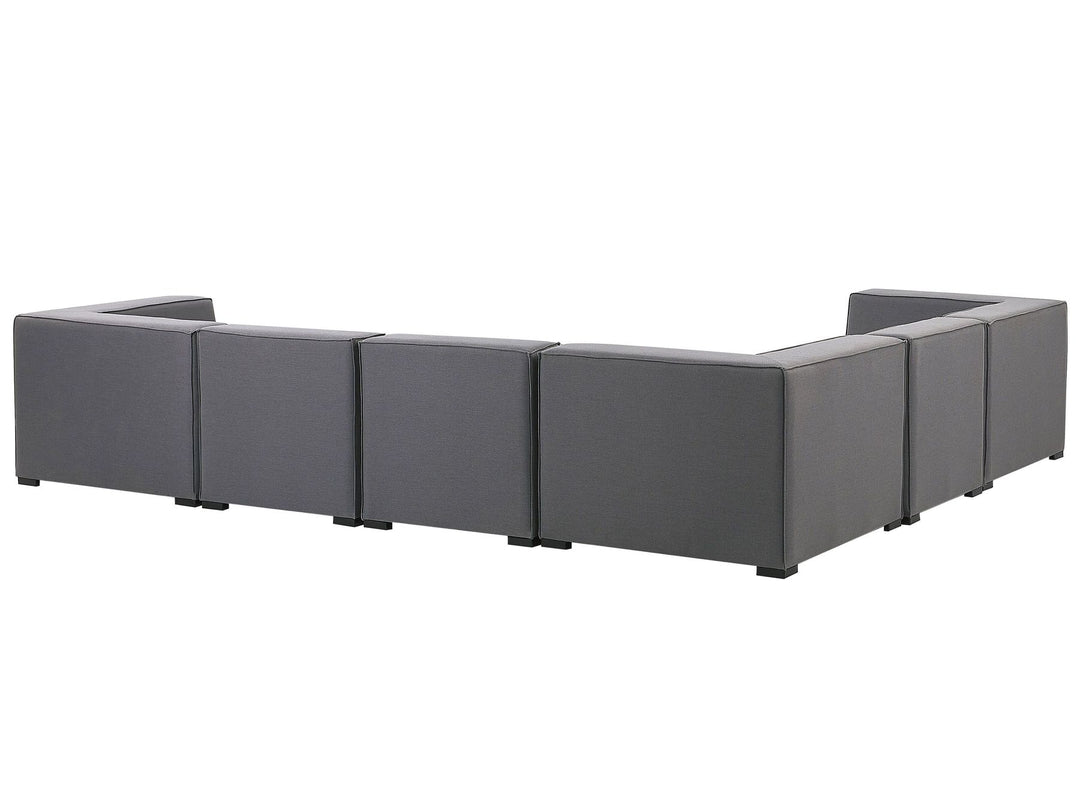 Arezzo Garden Corner Sofa with Ottoman 7 Seater Right Hand Modular Grey