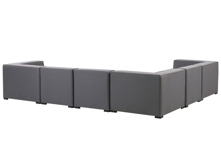 Arezzo Garden Corner Sofa with Ottoman 7 Seater Right Hand Modular Grey
