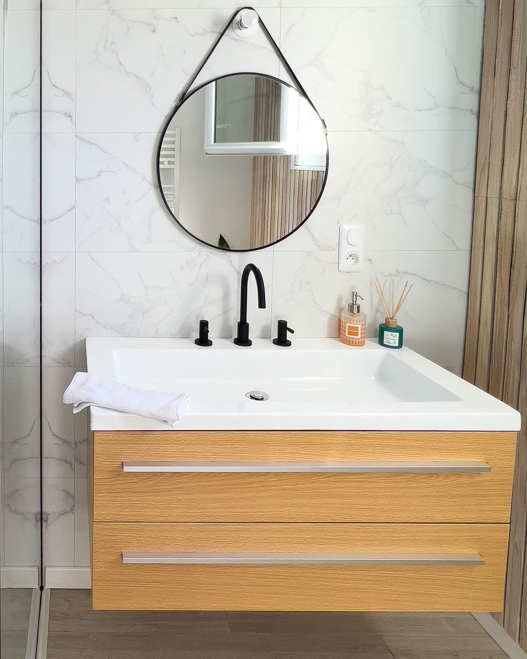 Bathroom Vanity Set 101 cm 48 cm Beige Almeria