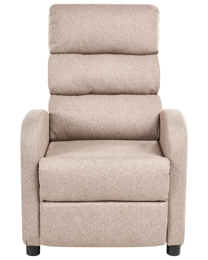 Recliner Chair With Footrest Fabric Taupe Anndi