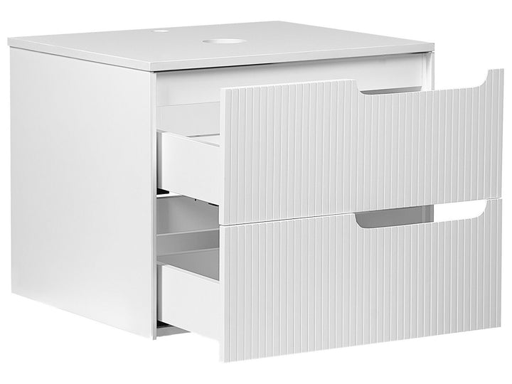 Wall Mounted Washbasin Cabinet 60 cm White Quintela