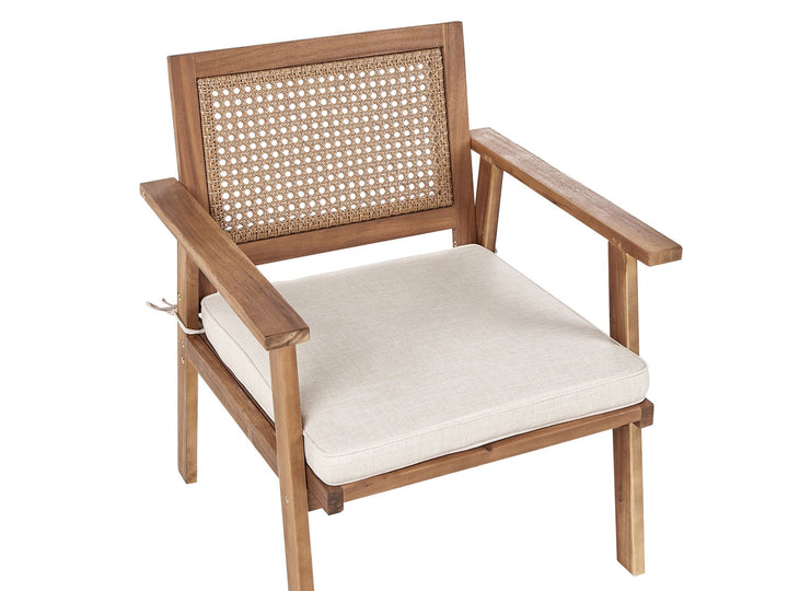 Arenella Garden Lounge Set with Table 4 Seater Certified Acacia Wood Light Beige