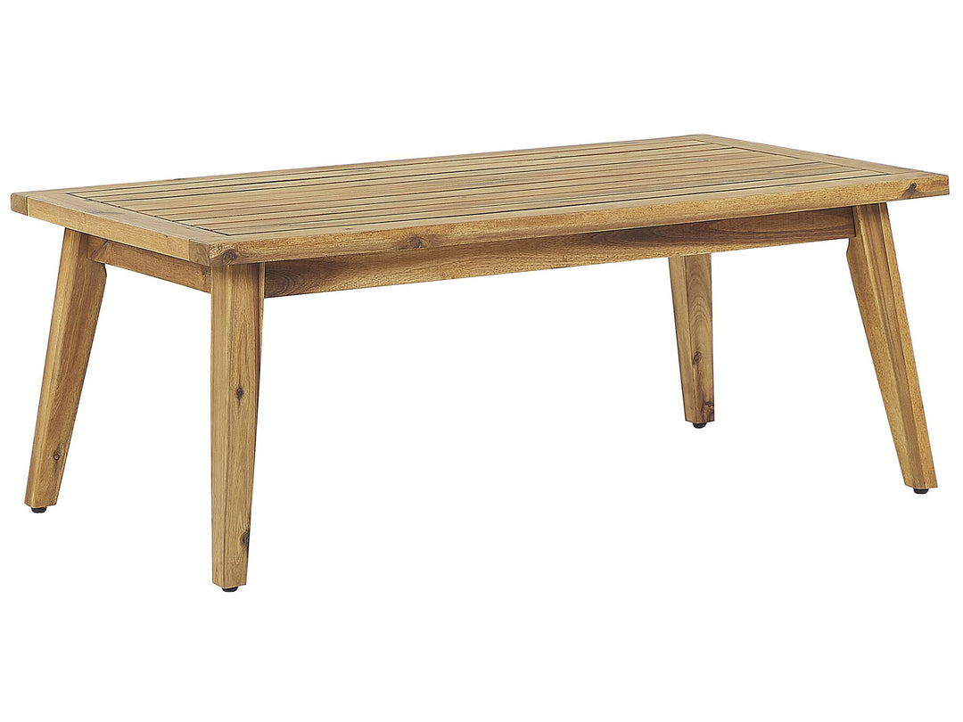 Merano Garden Lounge Set with Table 4 Seater Acacia Wood Off-White