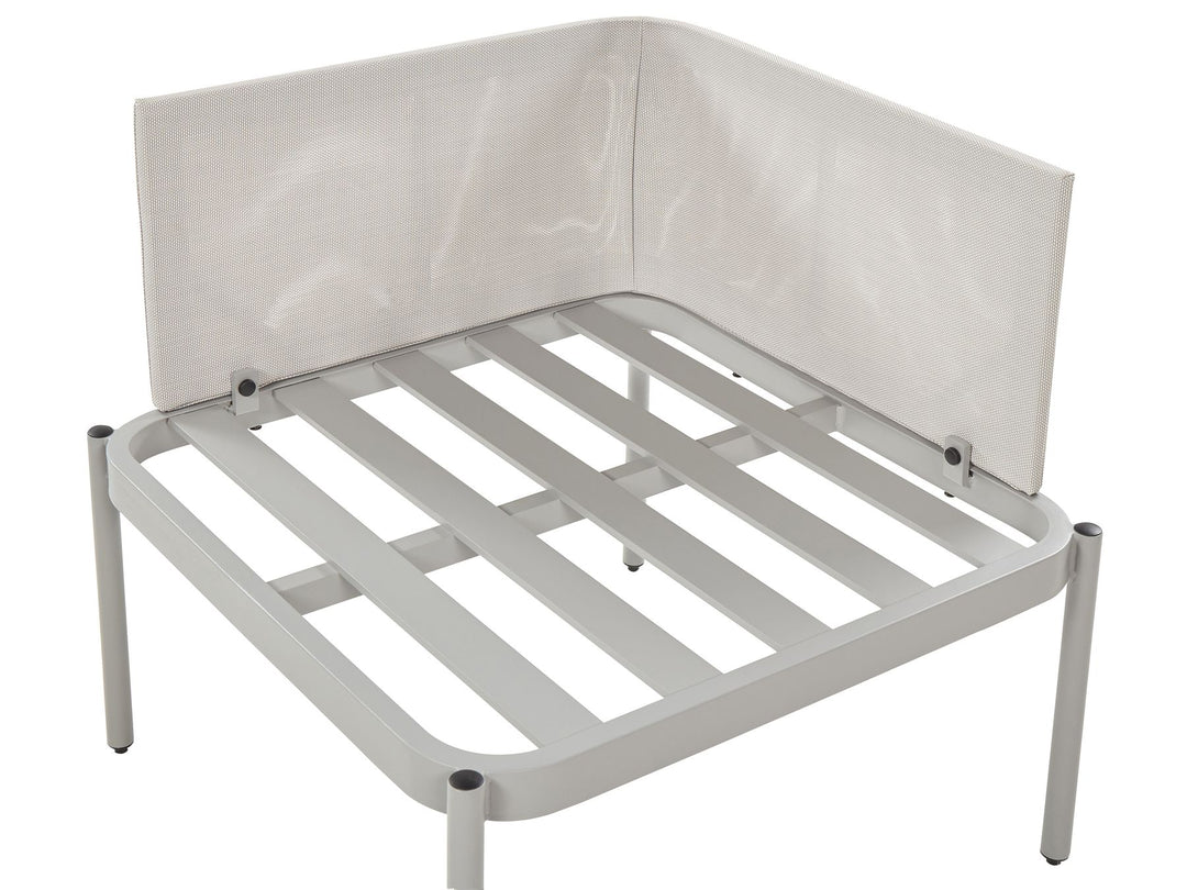 Terracina Garden Lounge Set with Table 2 Seater Metal Light Grey