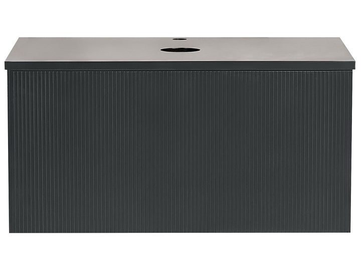 Wall Mounted Washbasin Cabinet 80 cm Black Alzira
