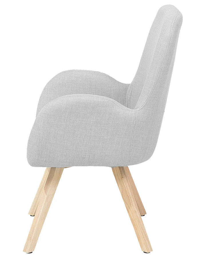 Armchair Fabric Light Grey Katherline