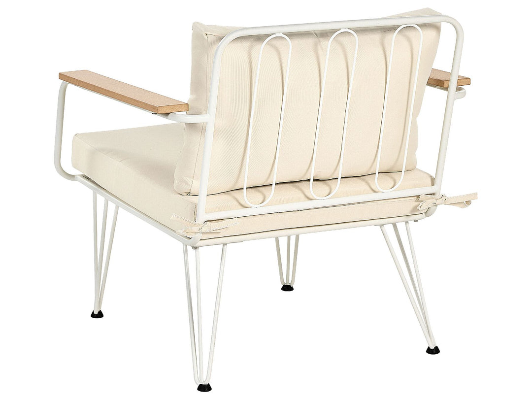Montesilvano Garden Lounge Set with Table 4 Seater Metal Light Beige