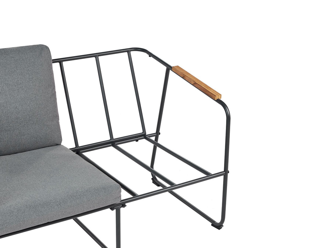 Vezzana Garden Lounge Set with Table 4 Seater Metal Grey