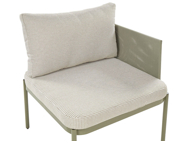 Terracina Garden Lounge Set with Table 2 Seater Metal Olive Green