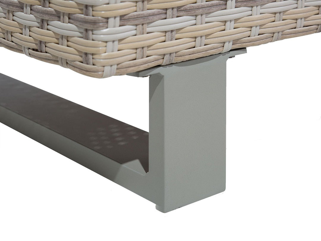 Lanciano Garden Corner Sofa with Table 5 Seater Right Hand PE Rattan Grey