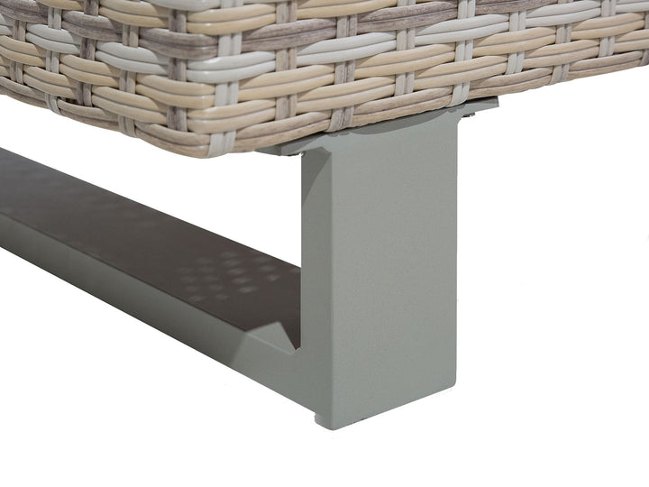 Lanciano Garden Corner Sofa with Table 5 Seater Right Hand PE Rattan Grey