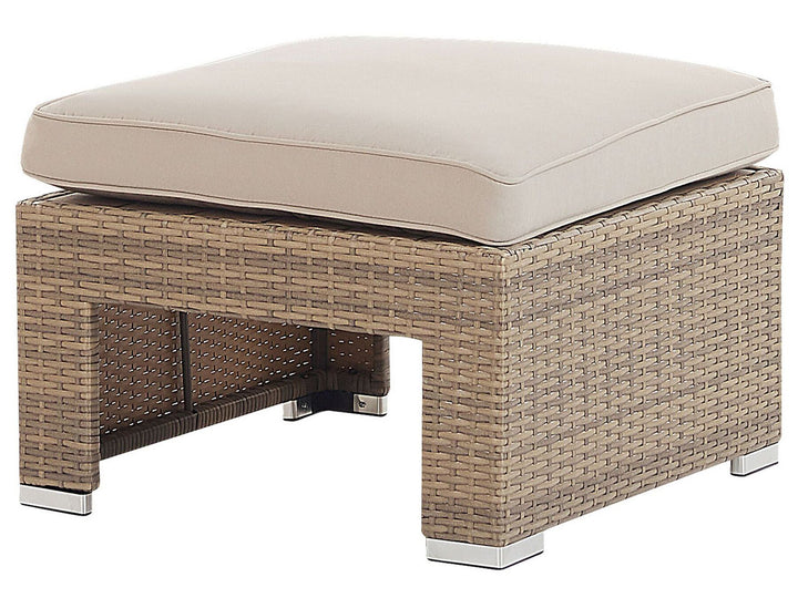 Coccolia Garden Lounge Set with Table 5 Seater Modular PE Rattan Beige