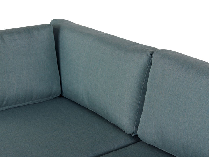 Messina Garden Corner Sofa with Table 5 Seater Left Hand Metal Green