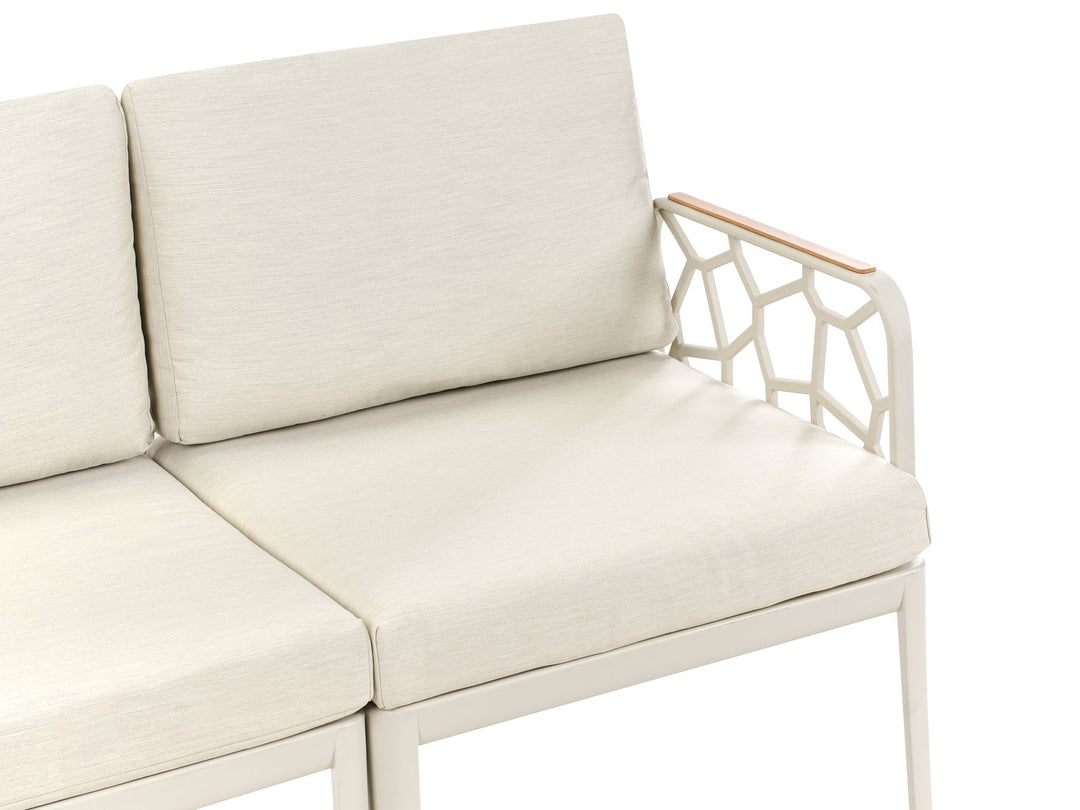Eriche Garden Sofa Set 4 Seater Light Beige