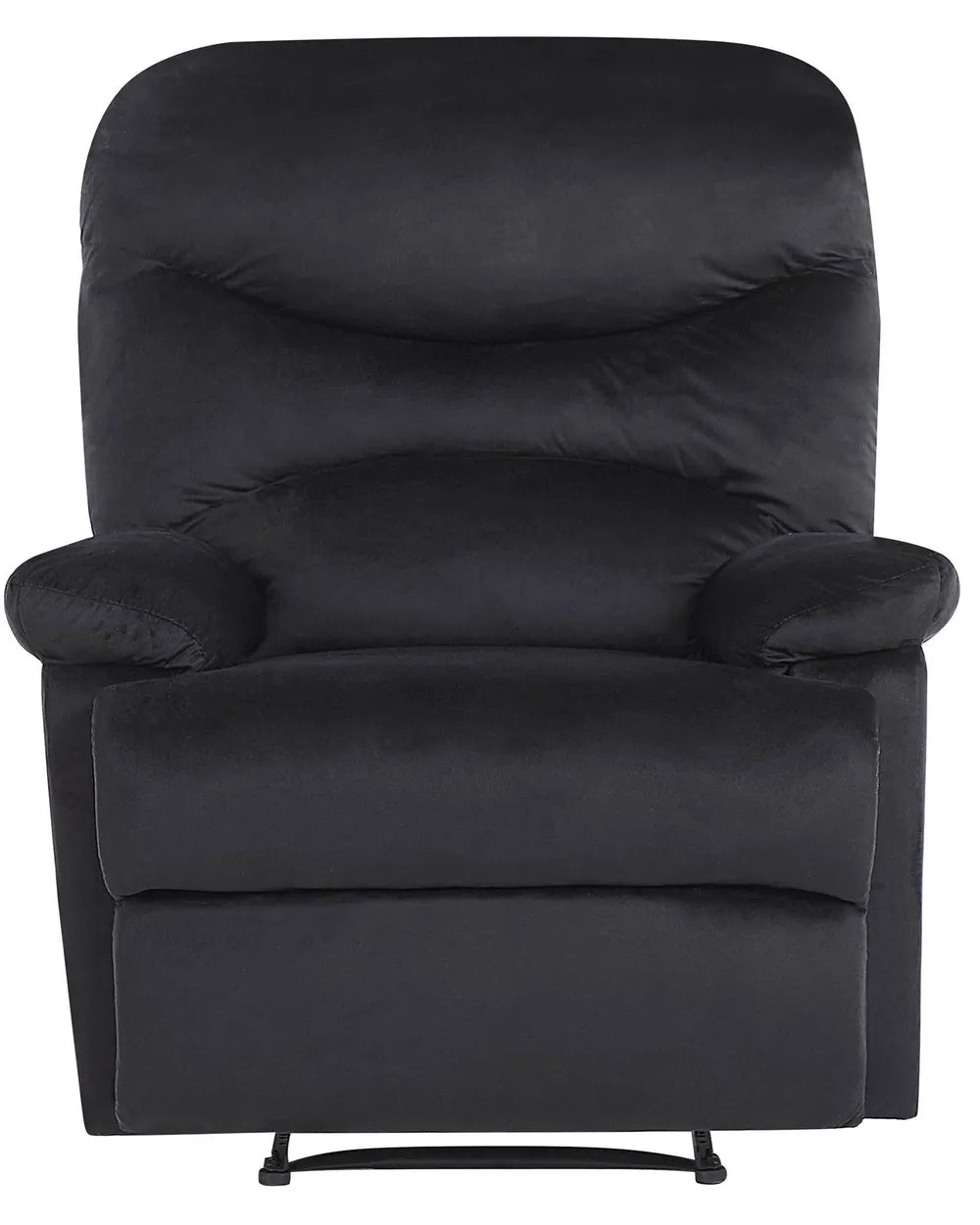 Recliner Chair With Footrest Velvet Black Gail