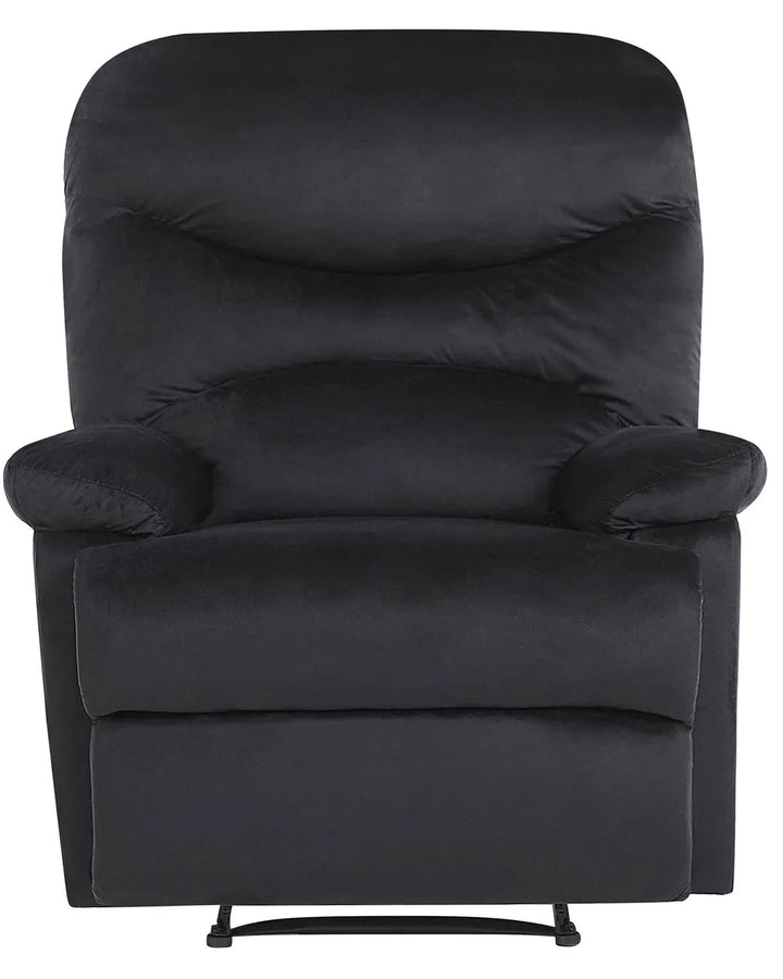 Recliner Chair With Footrest Velvet Black Gail