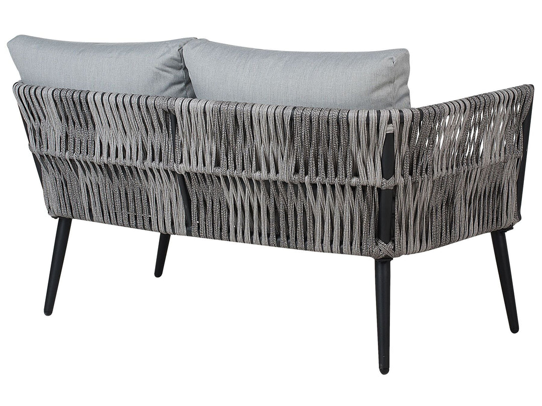 Preveza Garden Lounge Set with Table 4 Seater PE Rattan Grey