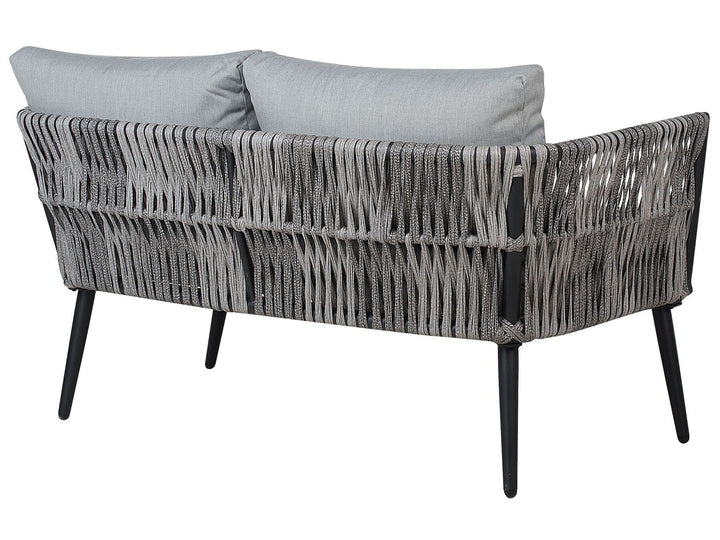 Preveza Garden Lounge Set with Table 4 Seater PE Rattan Grey