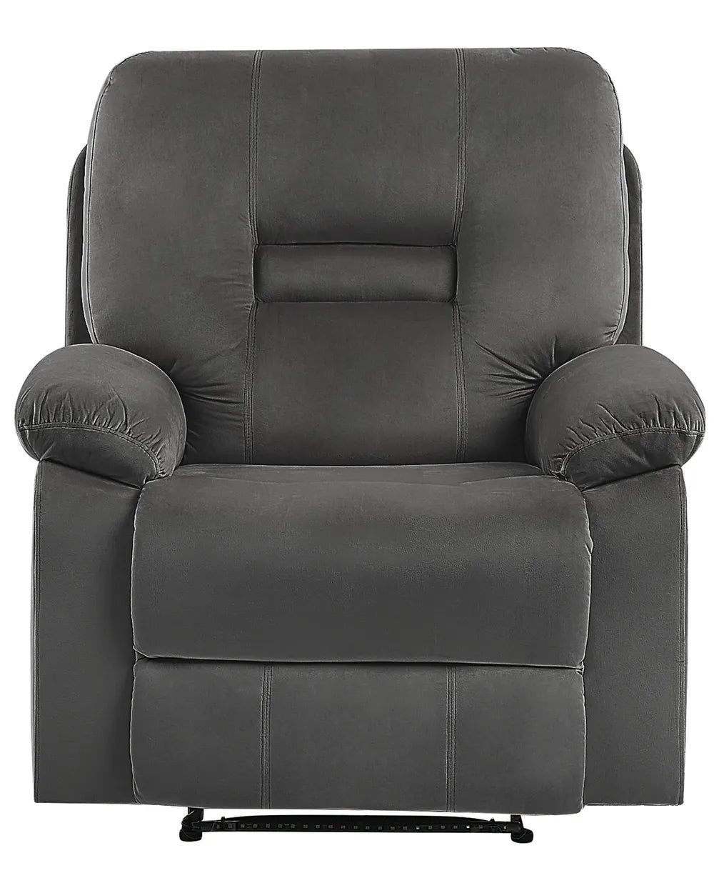 Electric Recliner Chair With Footrest LED Velvet Dark Grey Bernet