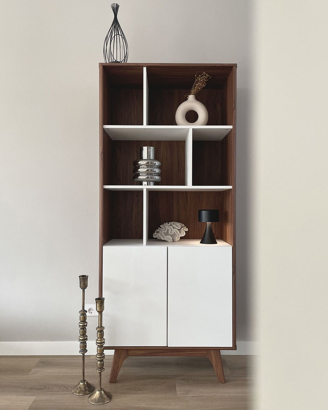 Caden Shelving Unit 182 cm Brown/ White Columbus