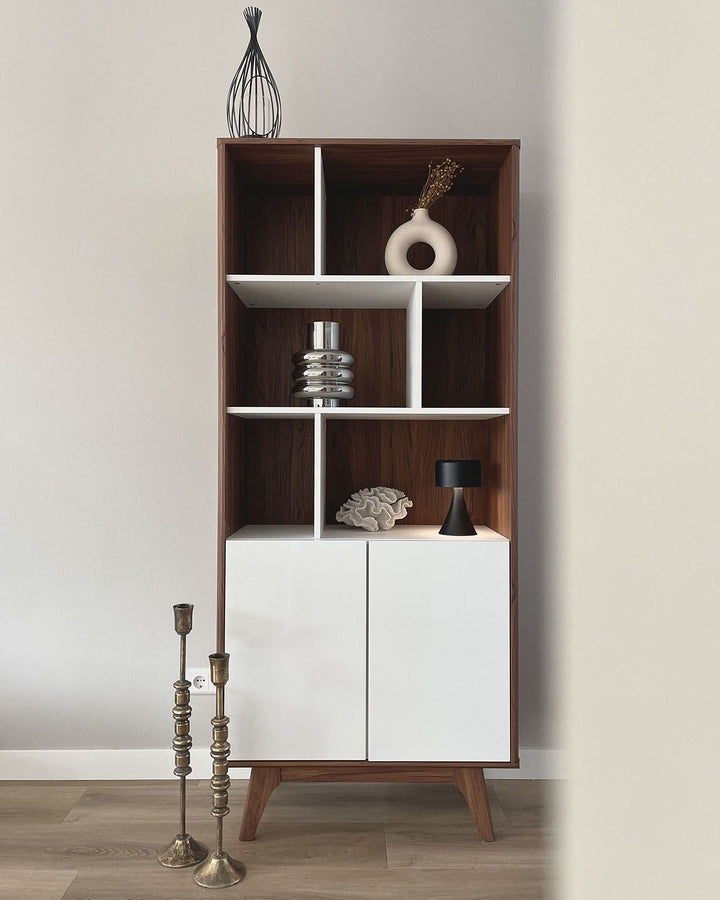 Caden Shelving Unit 182 cm Brown/ White Columbus