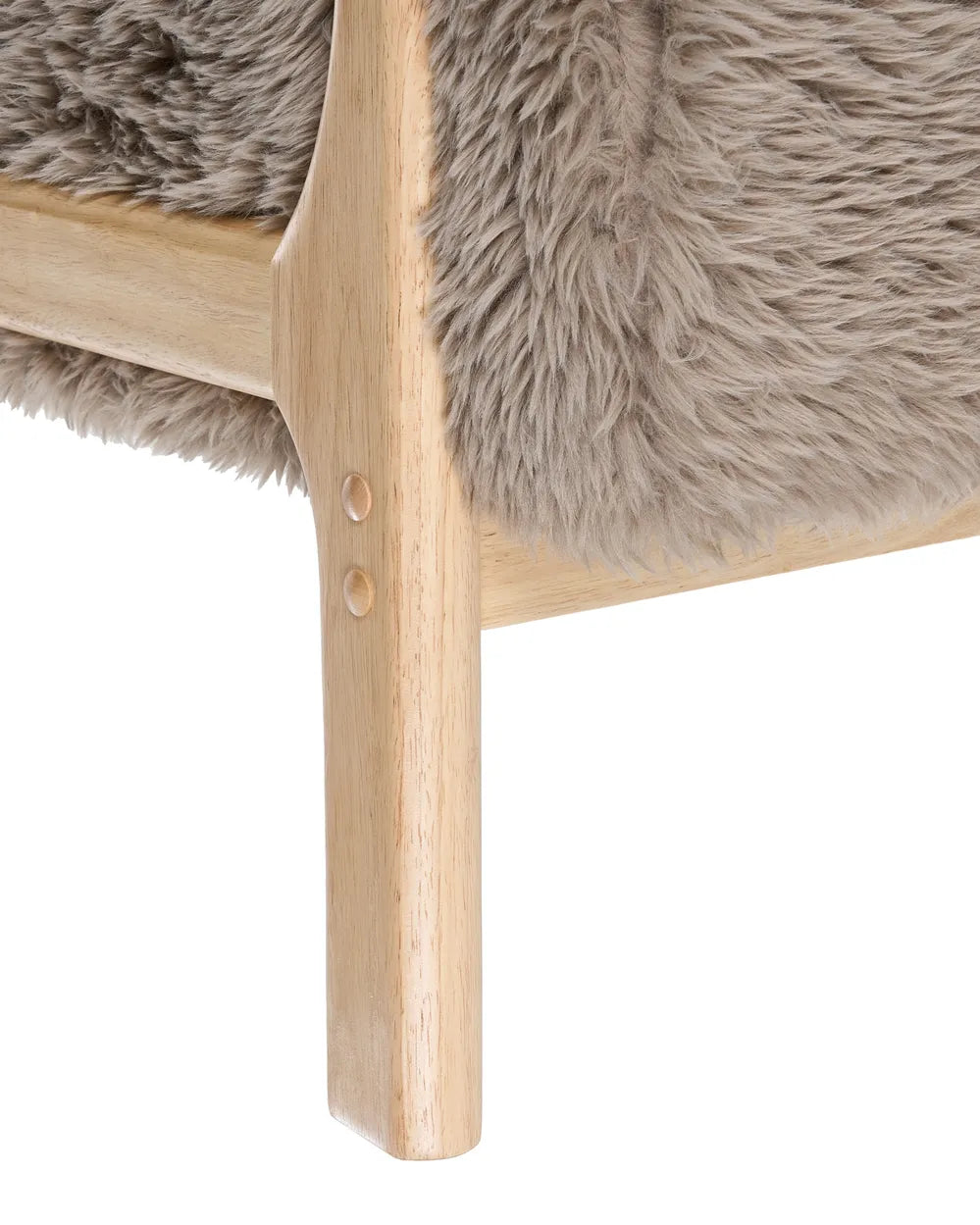 Armchair Faux Fur Taupe Boney
