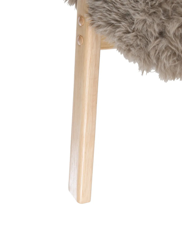 Armchair Faux Fur Taupe Jaqueze