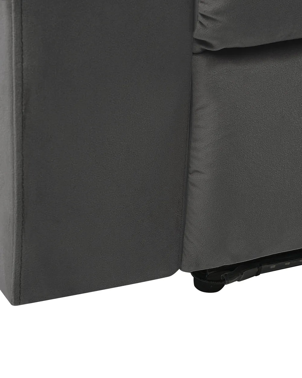 Electric Recliner Chair With Footrest LED Velvet Dark Grey Bernet