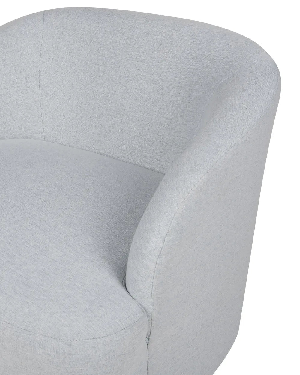 Swivel Armchair Fabric Light Grey Hana