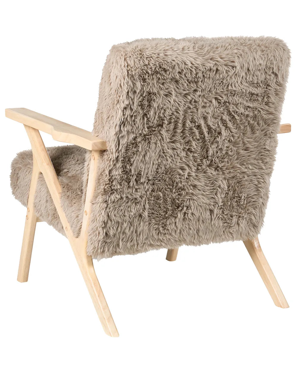 Armchair Faux Fur Taupe Jaqueze