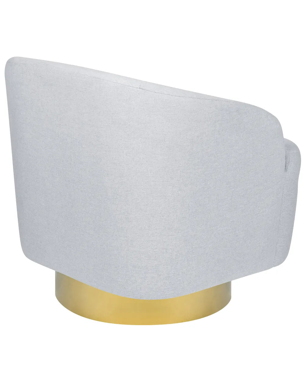 Swivel Armchair Fabric Light Grey Hana