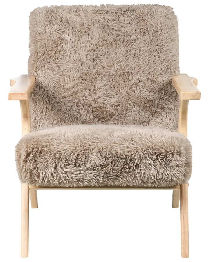 Armchair Faux Fur Taupe Jaqueze