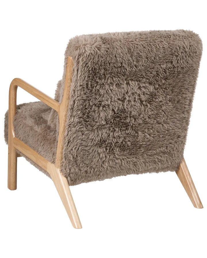 Armchair Faux Fur Taupe Boney