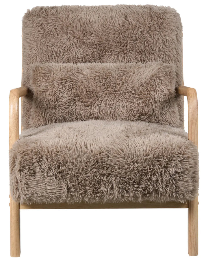 Armchair Faux Fur Taupe Boney