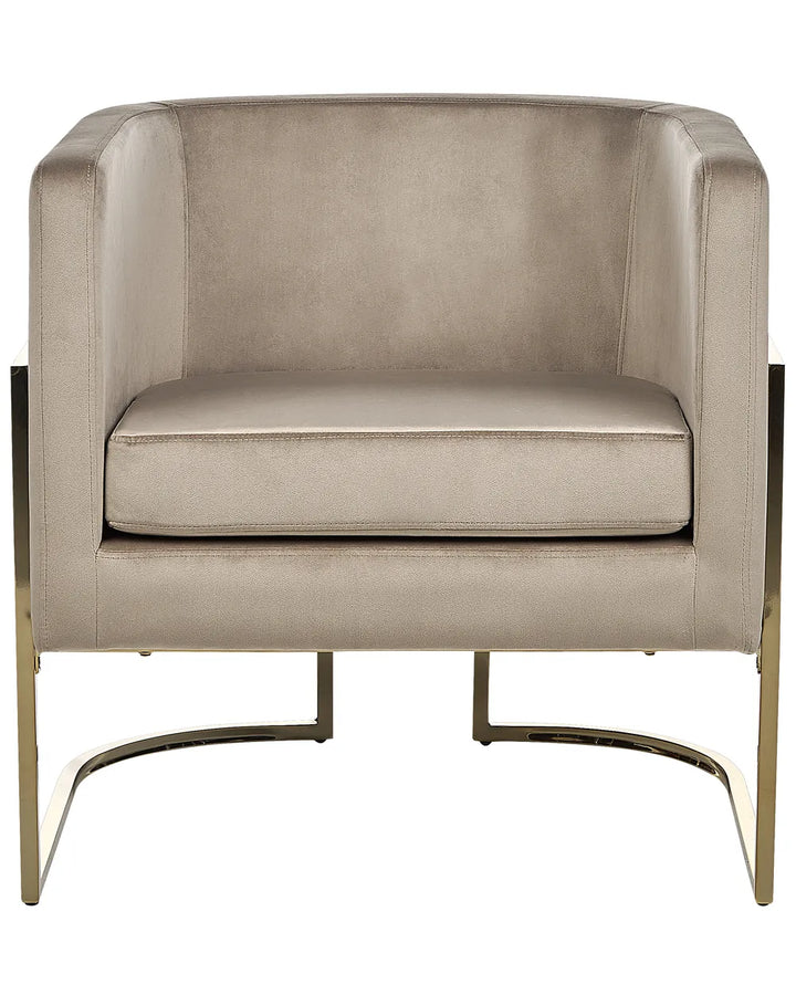 Armchair Velvet Taupe Clancy