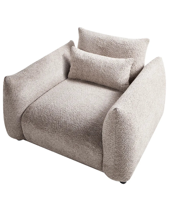 Armchair Boucle Taupe Morden