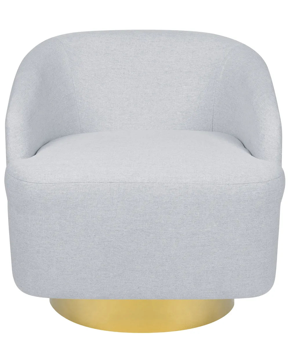 Swivel Armchair Fabric Light Grey Hana