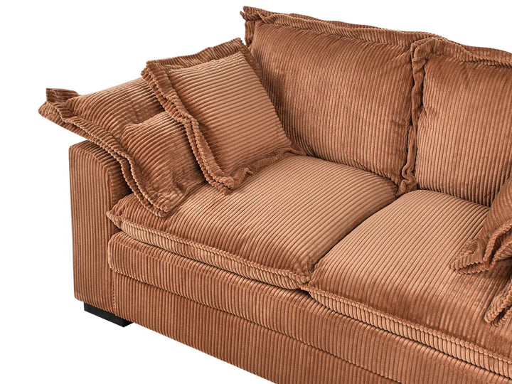 Sofa 2 Seater Corduroy Brown