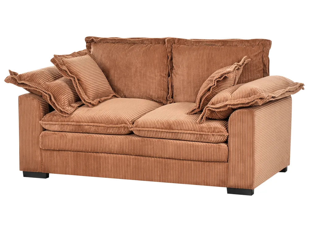 Sofa 2 Seater Corduroy Brown