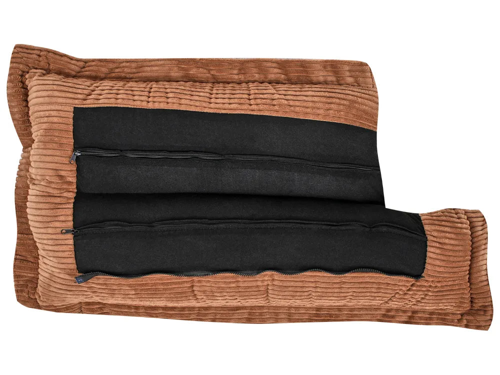 Sofa 2 Seater Corduroy Brown